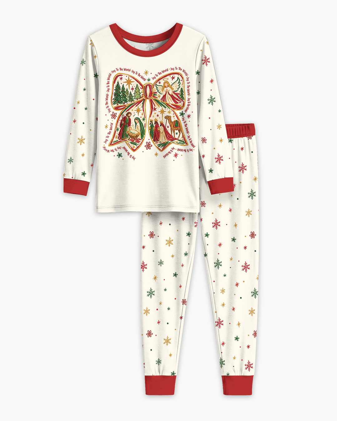 Joy To The World  Bamboo Two Piece Long Sleeve Pajama Set