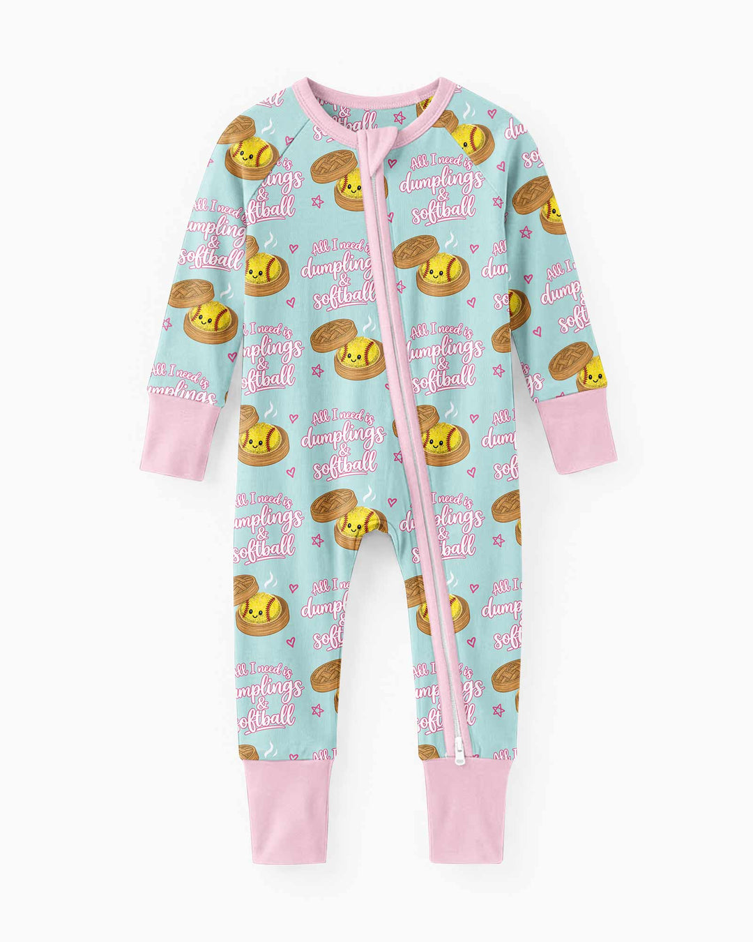 All I Need Is Dumplings & Softball Bamboo Convertible Zippy