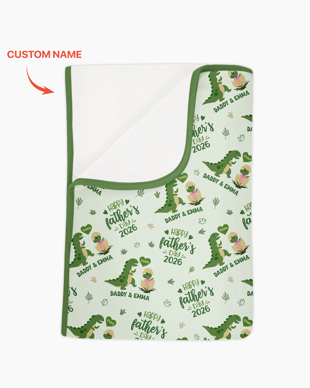 Custom Name Fathers Day 2026 Bamboo Blanket