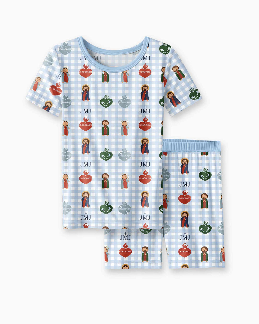 Template Bamboo Two Piece Short Sleeve Shorts Pyjamas Set