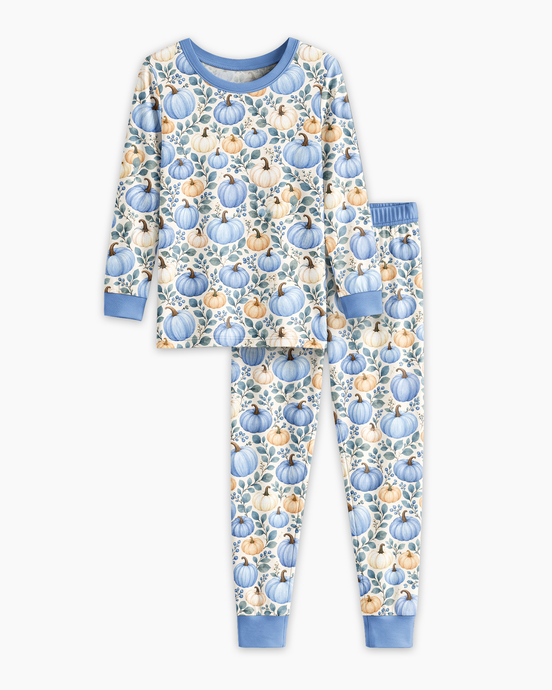 Pumpkin Cozy Fall Bamboo Two Piece Long Sleeve Pajama Set