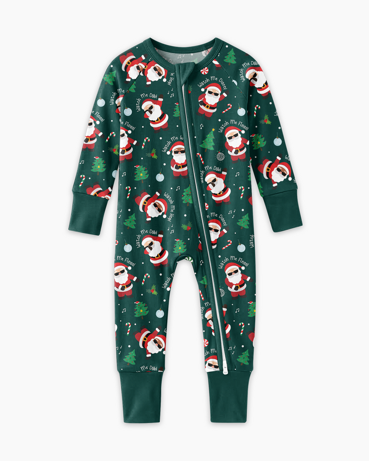 Santa's Christmas Dance Party Bamboo Convertible Zippy