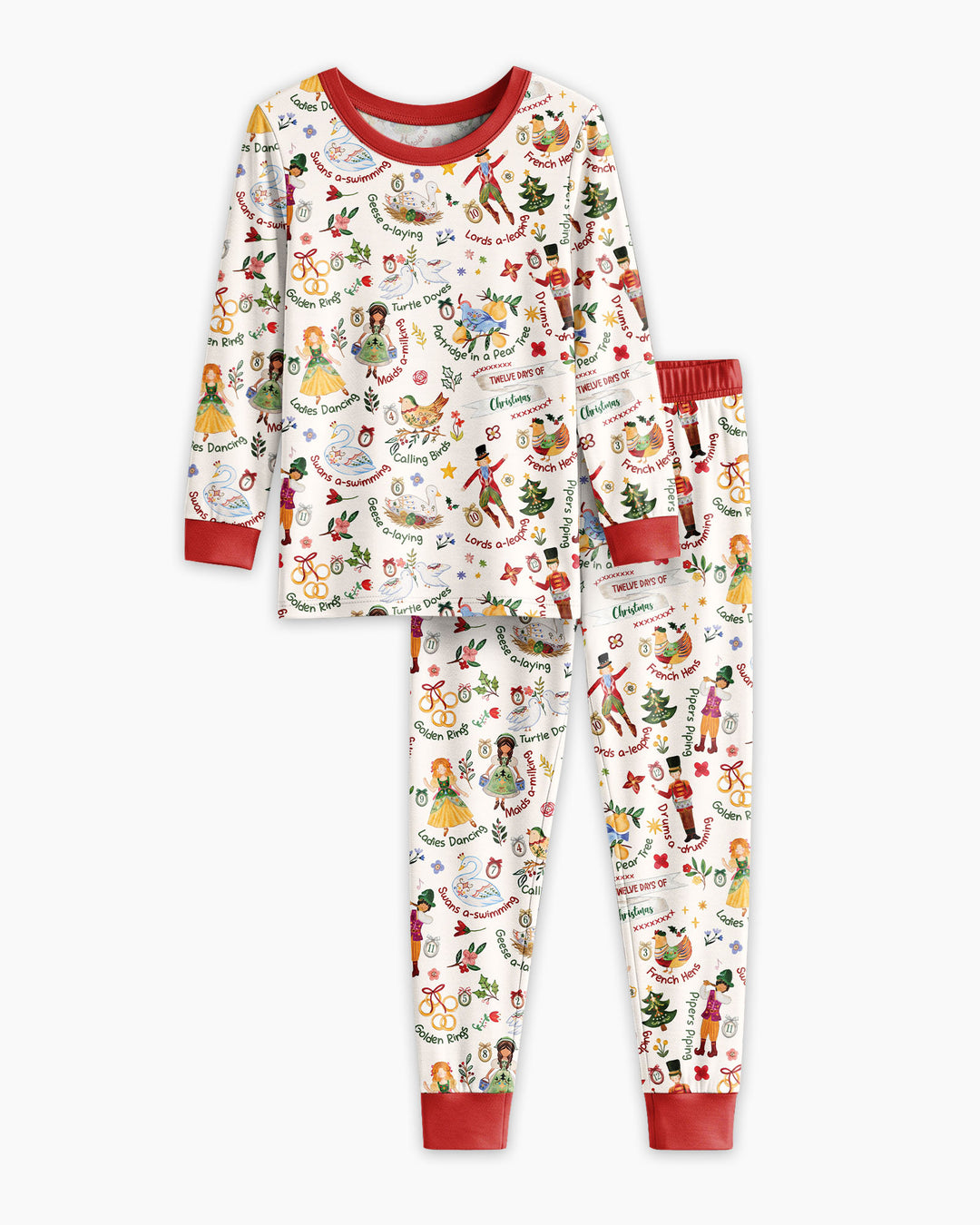 The 12 Days of Christmas Bamboo Two Piece Long Sleeve Pajama Set
