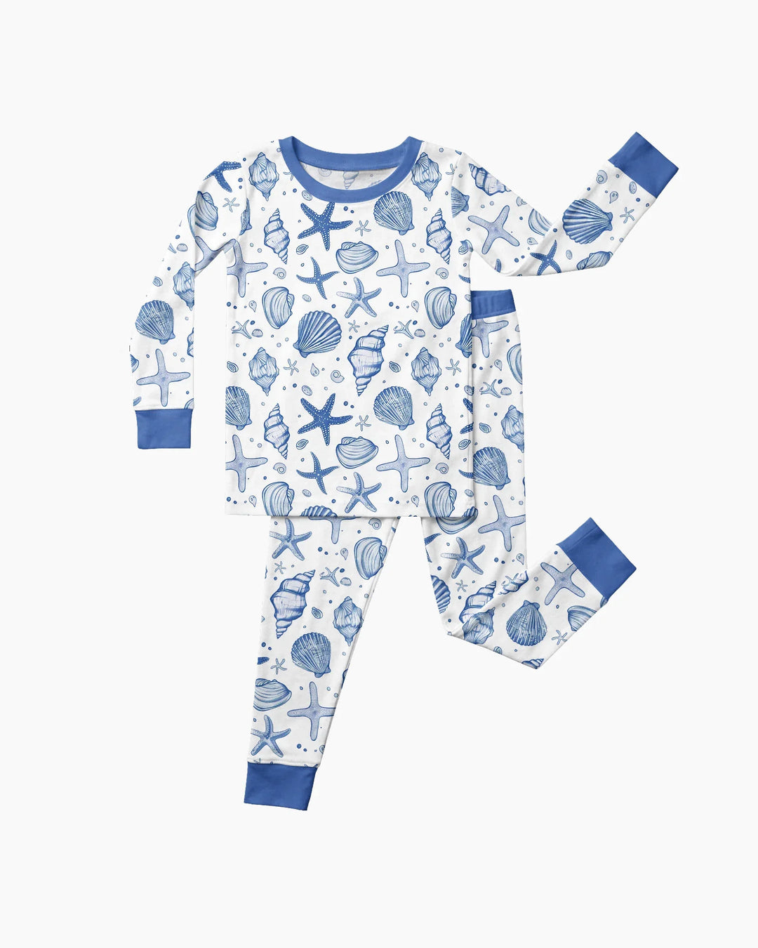 Coastal Charm Family Matching Bamboo Two Piece Long Sleeve Pajama Set