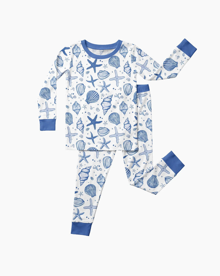 Coastal Charm Family Matching Bamboo Two Piece Long Sleeve Pajama Set