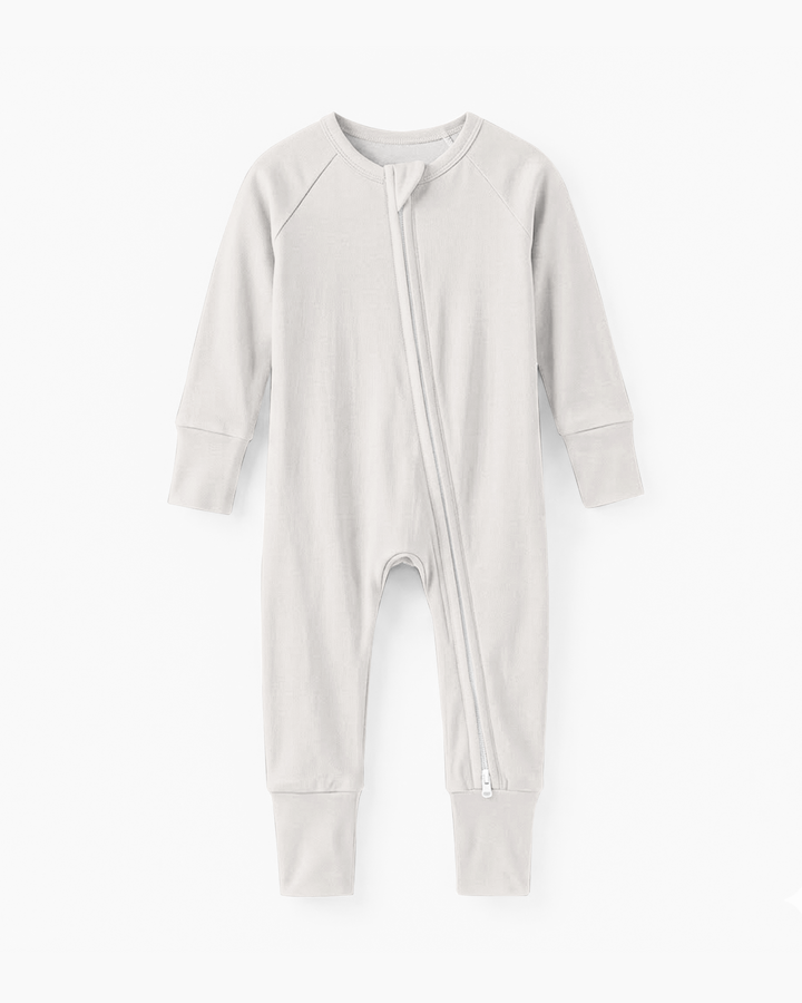 Oat Bamboo Convertible Zippered Romper