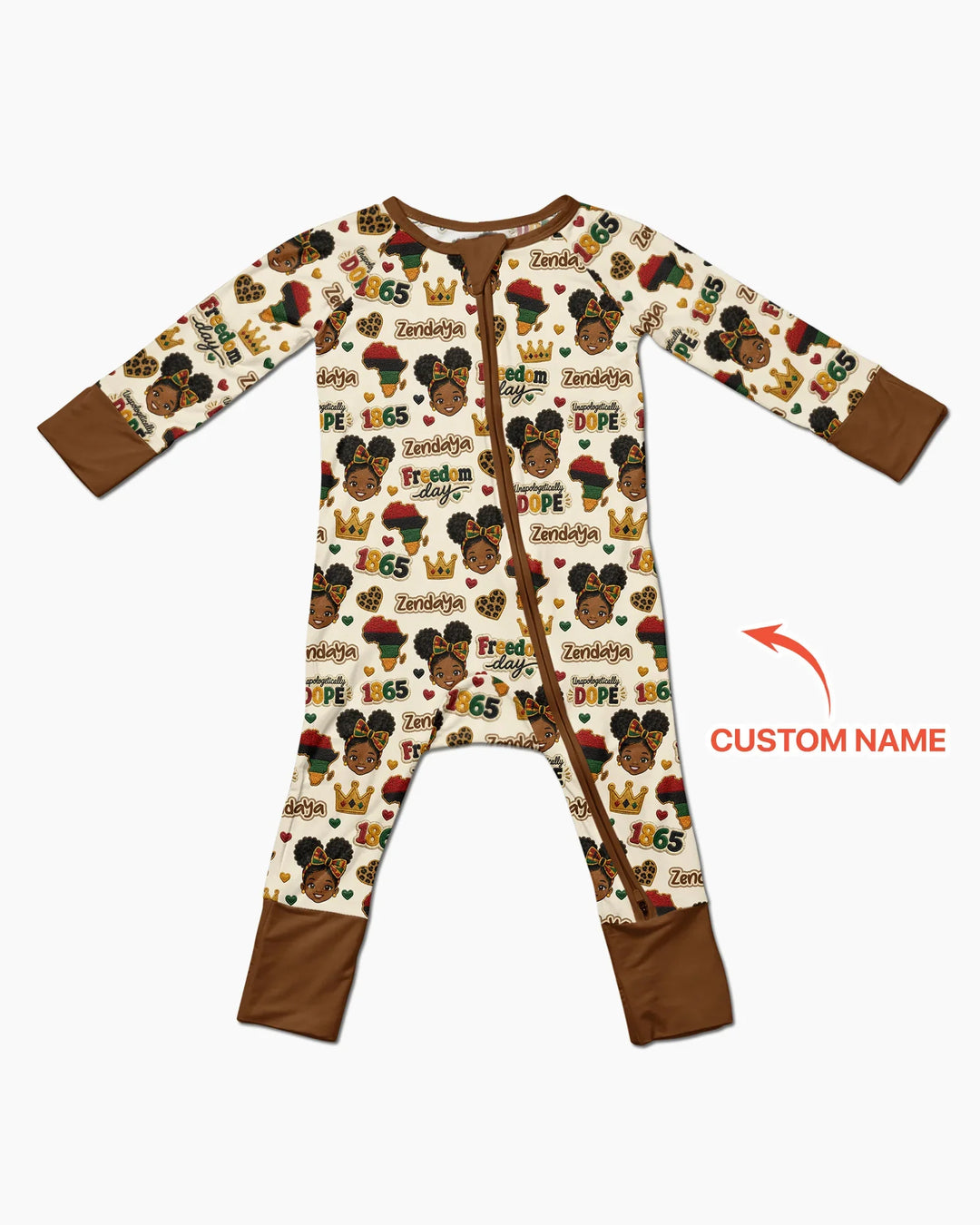 Custom Name Juneteenth Unapologetically Dope Bamboo Convertible Zippy