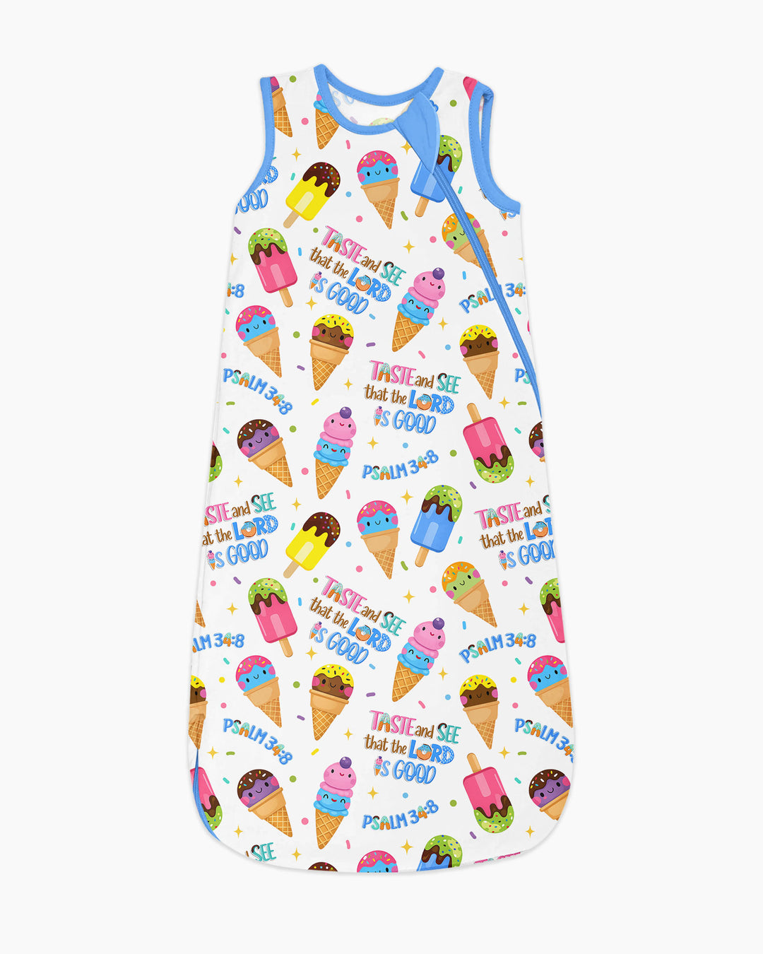 Jesus Summer Ice Cream Taste and See That The Lord Is Good Bamboo Sleep Bag