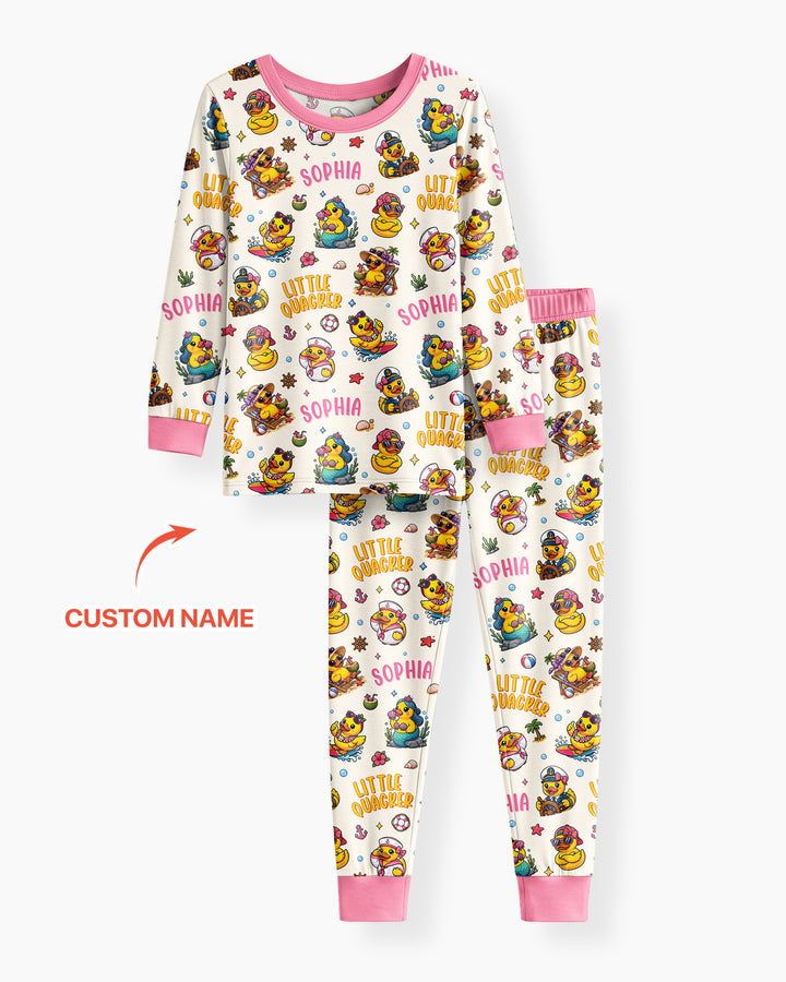 Little Quacker Bamboo Two Piece Long Sleeve Pajama Set