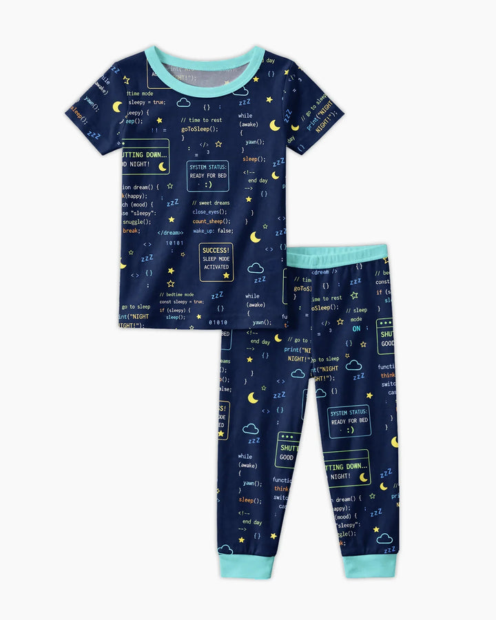 It Techy Job Matching Dad and Son Bamboo Two Piece Short Sleeve Pajama Set