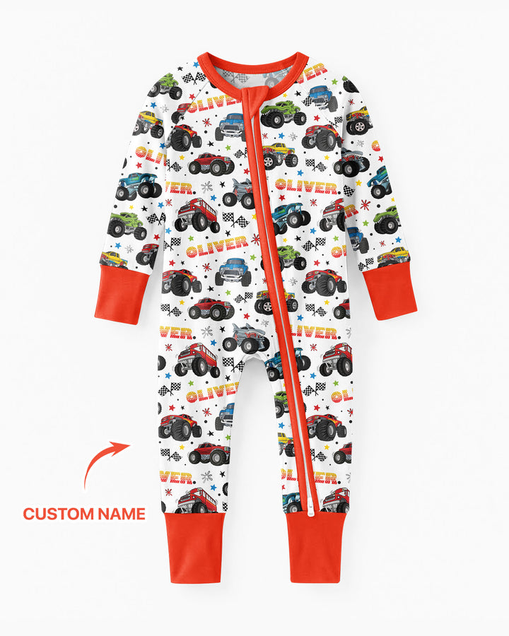 Personalized Monster Trucks Bamboo Convertible Zippy