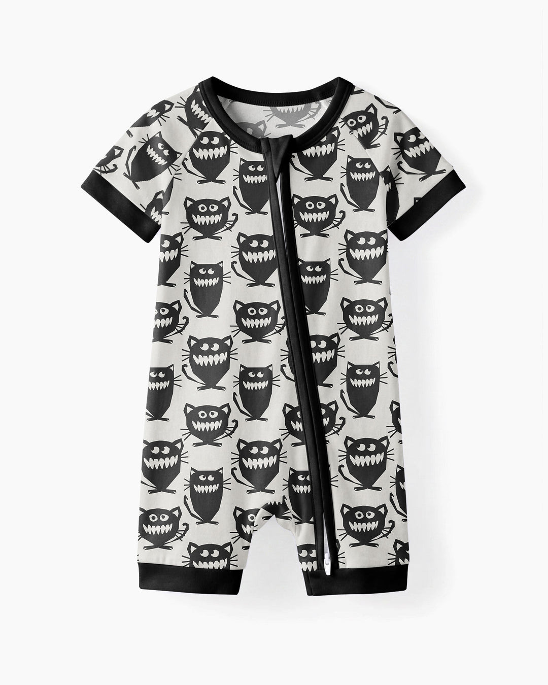 Halloween Monster Cats Bamboo Shorty Zippy