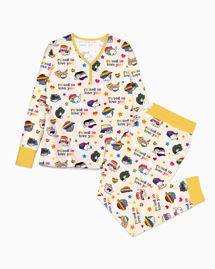 Rainbow Paws Family Matching Bamboo Women Pajama Set