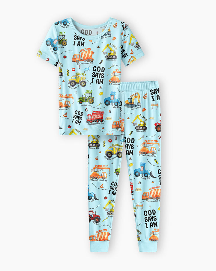 God Says I Am Bamboo Two Piece Short Sleeve Pyjamas Set