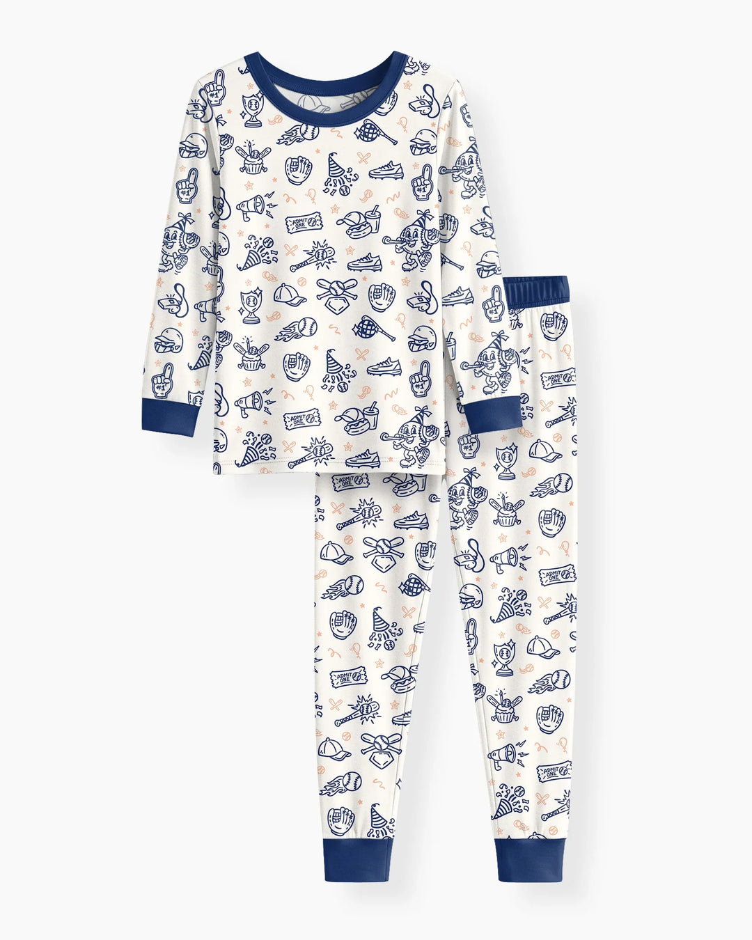 Ballpark Bash Bamboo Two Piece Long Sleeve Pajama Set