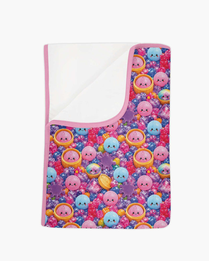 Rainbow Glitter Dumplings Bamboo Blanket