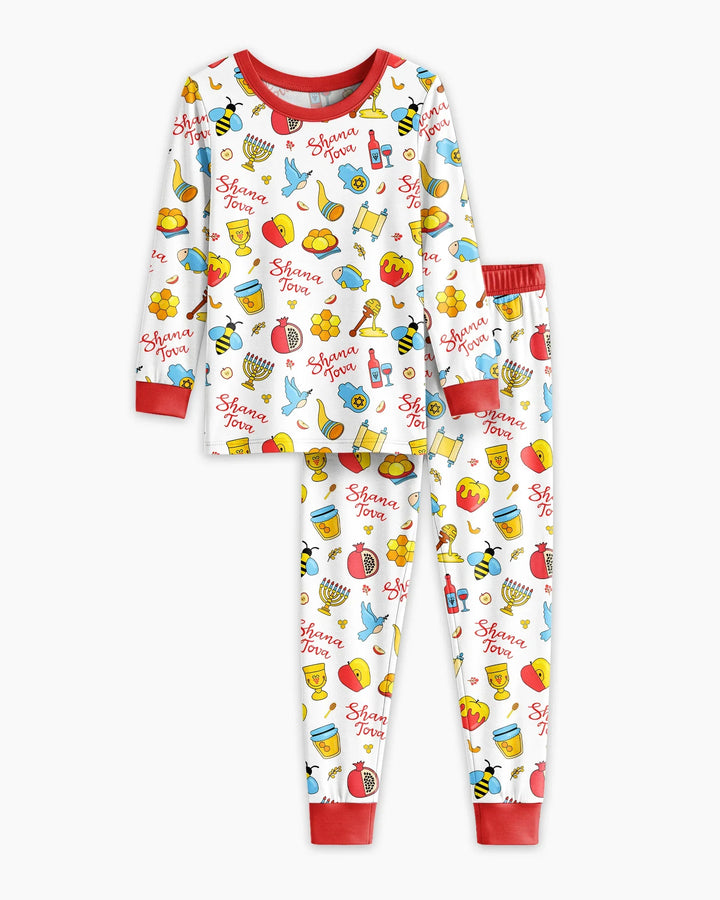 Shanah Tovah U'Metukah Bamboo Two Piece Long Sleeve Pajama Set