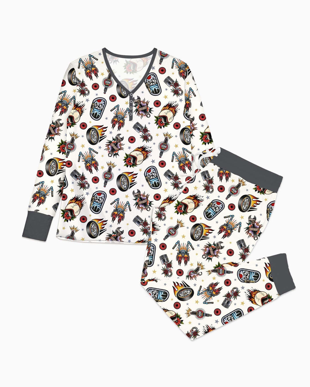 Born to Ride Together Family Matching Bamboo Women Pajama Set