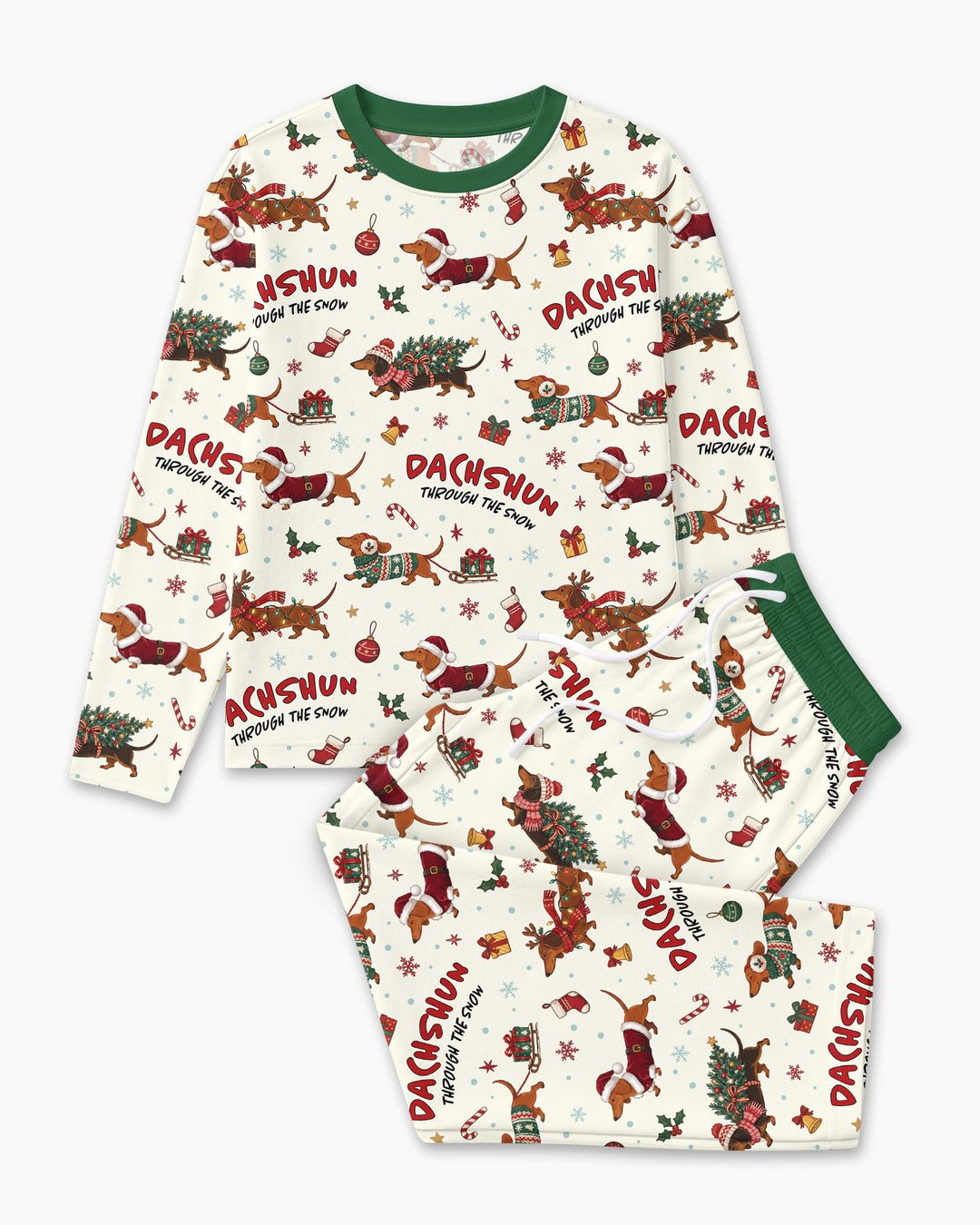 Dachshund Through The Snow Bamboo Men's Pajama Set