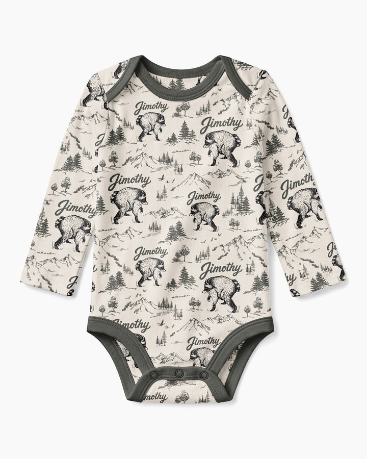 Vintage Jimothy Racoon Family Matching Bamboo Bodysuit