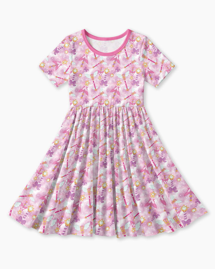 Kawaii Magical Girl Wand Bamboo Twirl Dress