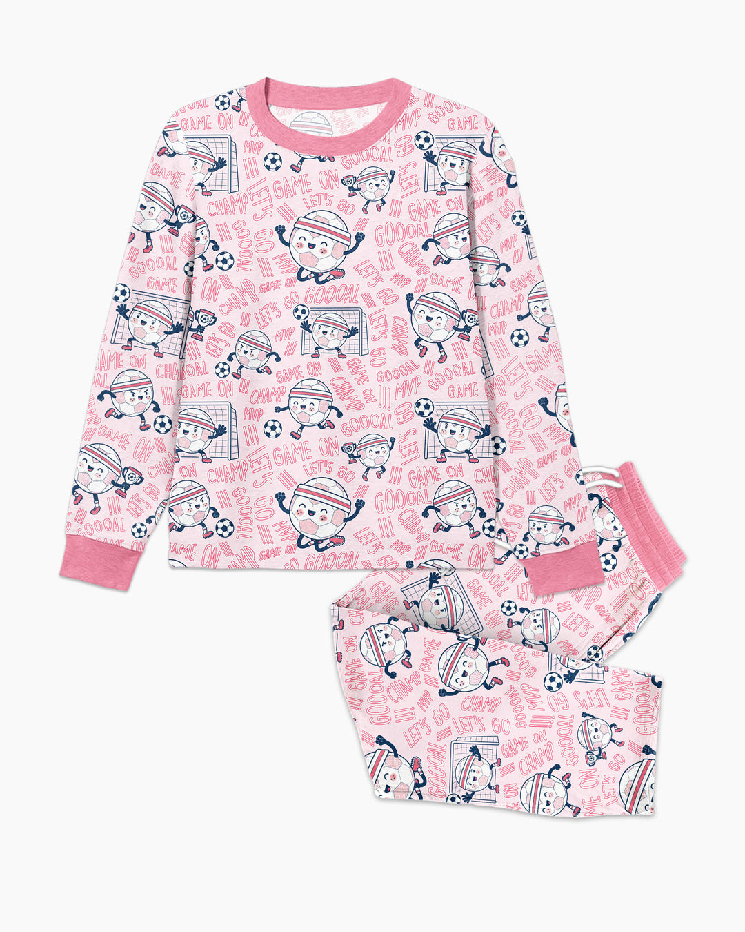 Happy Soccer Ball Family Matching Bamboo Men's Pajama Set