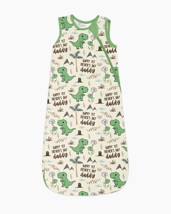First Father's Day Daddysaurus Bamboo Sleep Bag
