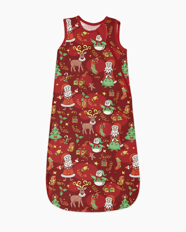 Santa Reindeer Snowflakes Bamboo Sleep Bag