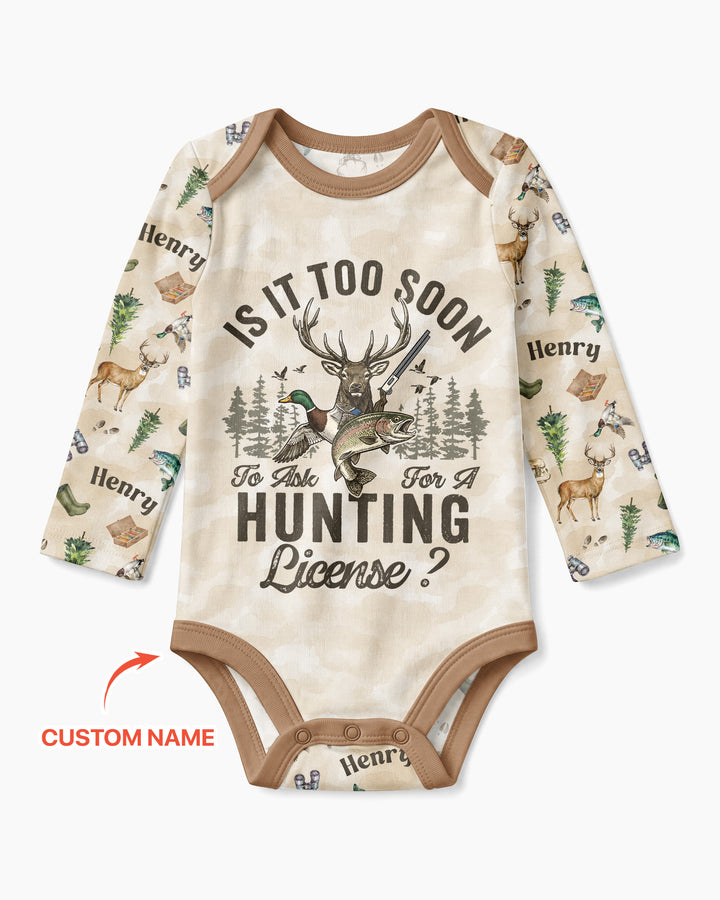 Personalized Funny Hunting  Bamboo Bodysuit