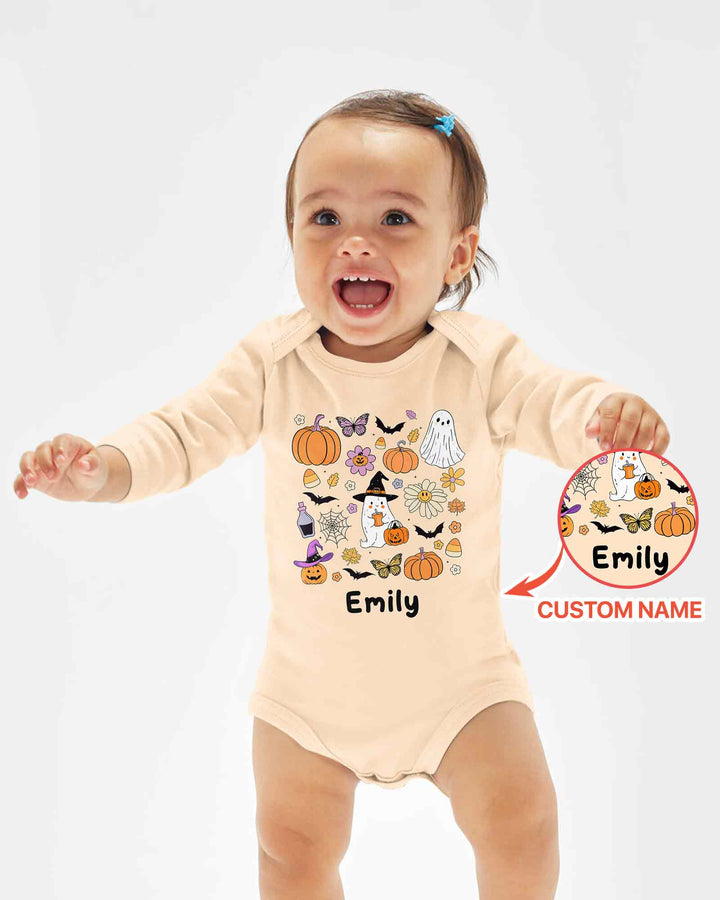 Personalized Retro Halloween Bamboo Bodysuit