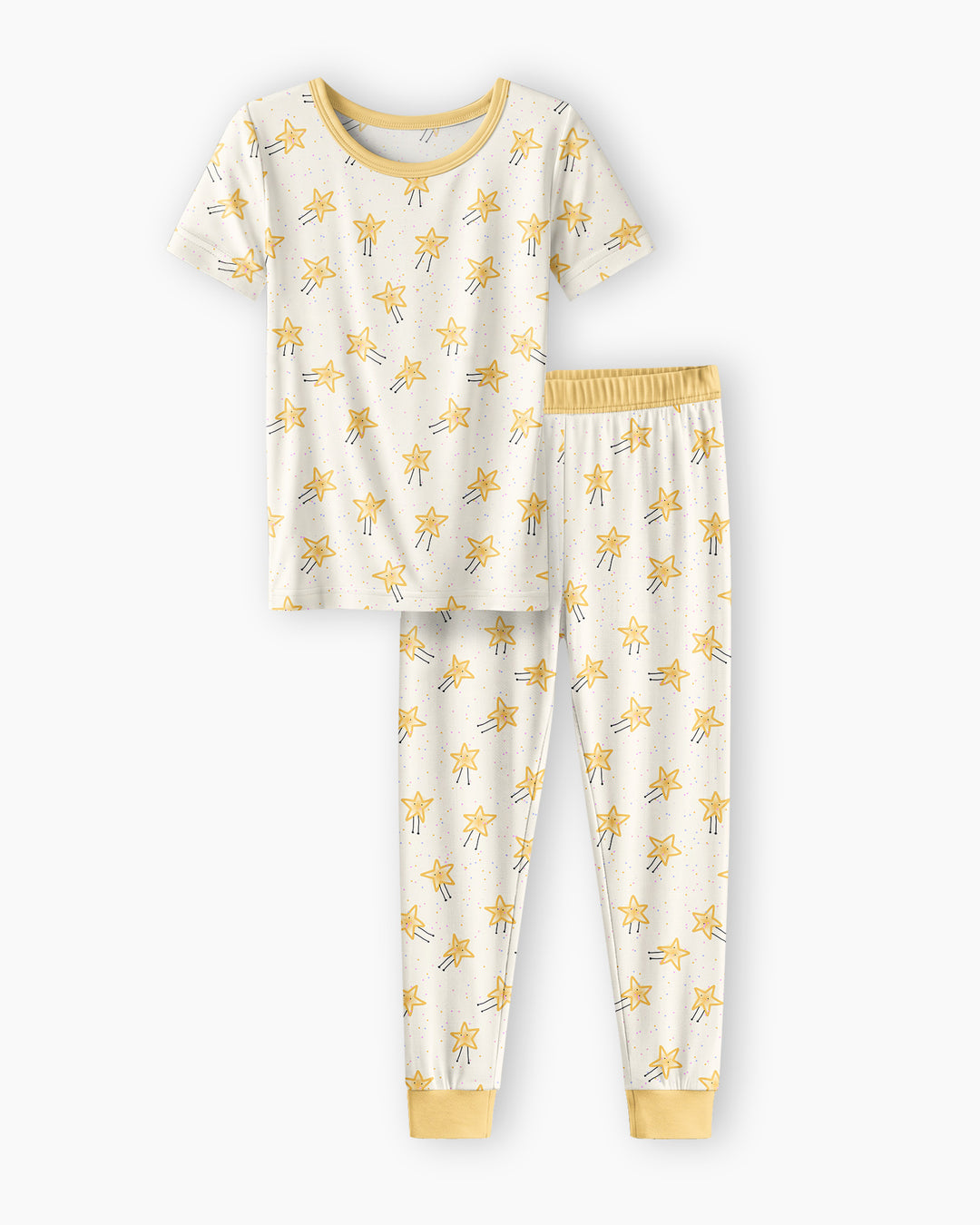 Happy Little Stars Family Matching Bamboo Two Piece Short Sleeve Pajama Set
