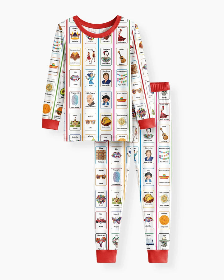 Template Bamboo Two Piece Long Sleeve Pyjamas Set