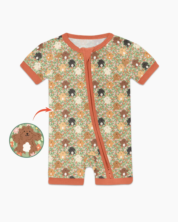 Puppy Garden Family Matching Bamboo Shorty Zippy