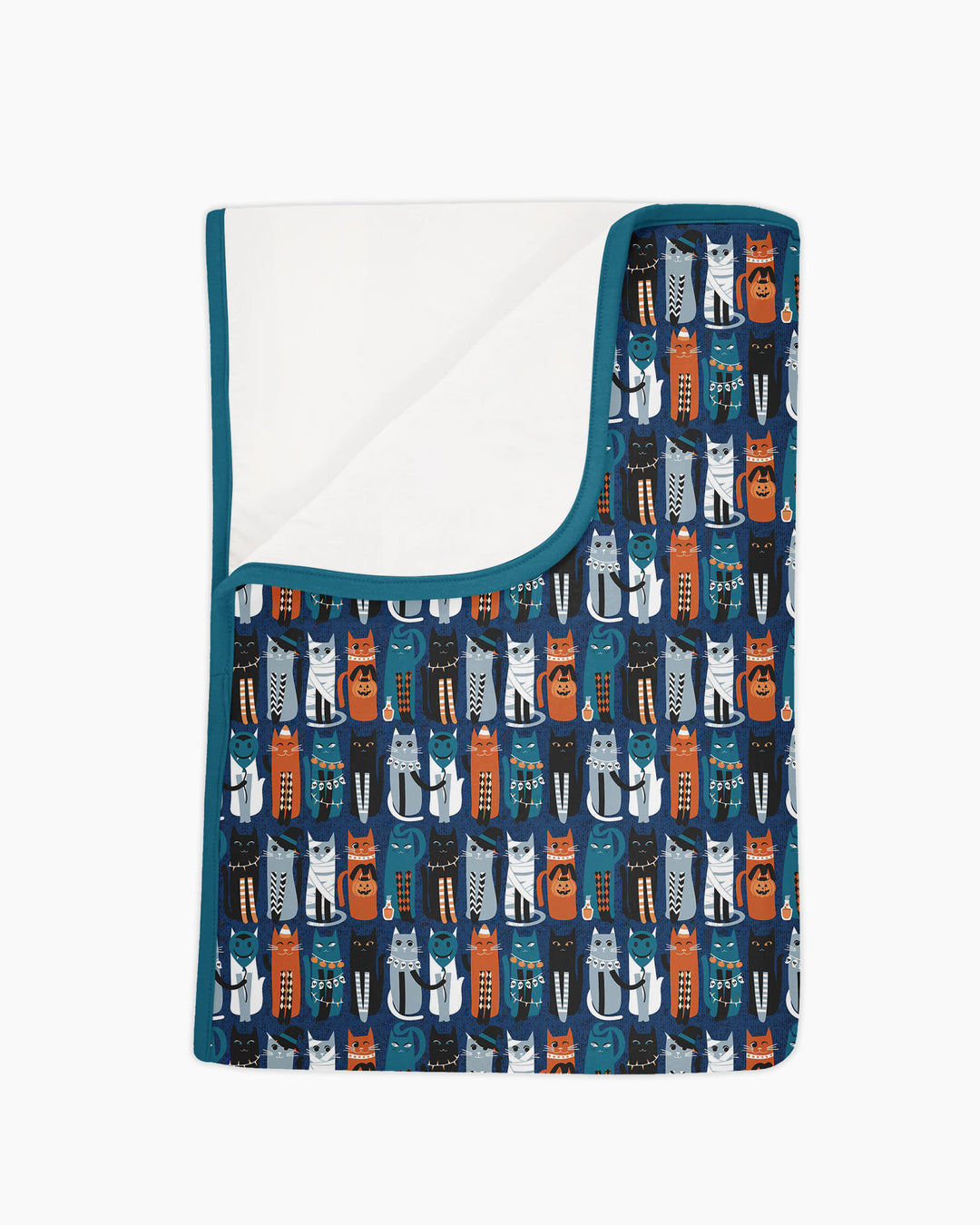 Retro Halloween Cat Bamboo Blanket