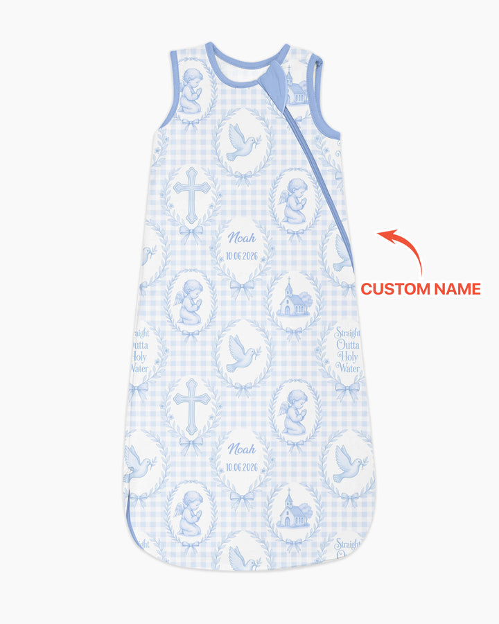 Custom Name Baptism Straight Outta Holy Water Bamboo Sleep Bag