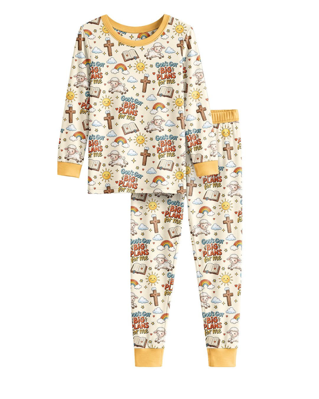 God's Got Big Plans For Me Bamboo Two Piece Long Sleeve Pajama Set
