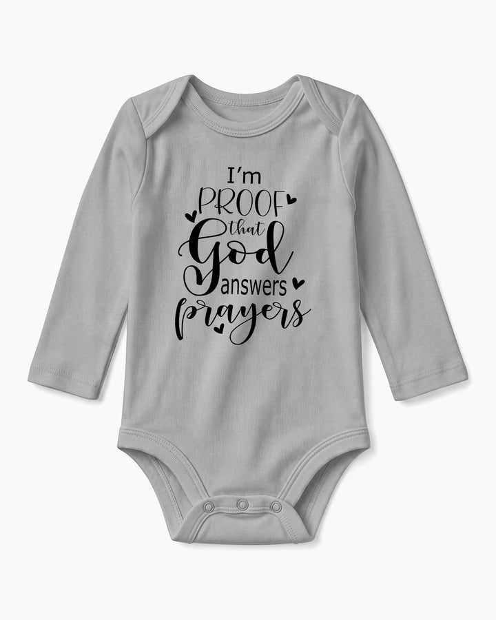 I'm Proof That God Answers Prayers Christian IVF Miracle Baby Bamboo Bodysuit