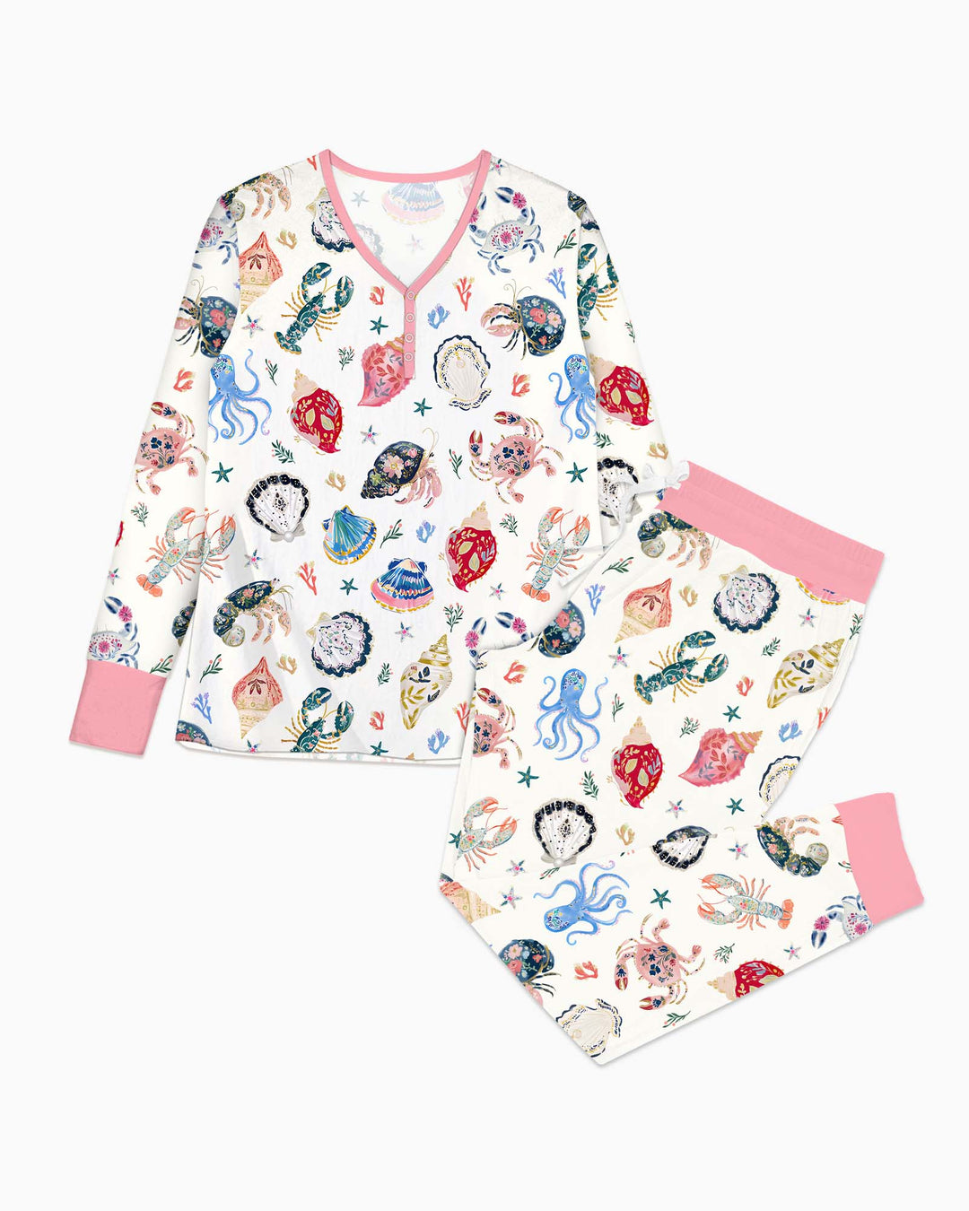 Preppy Coastal Bamboo Women Pajama Set