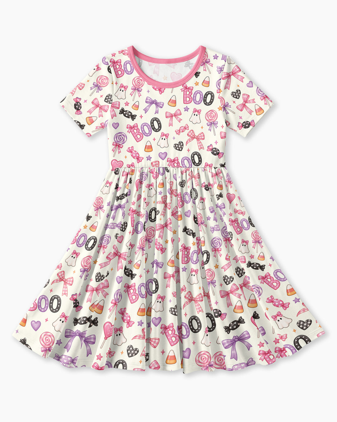 Coquette Halloween Candy Boo Bamboo Twirl Dress