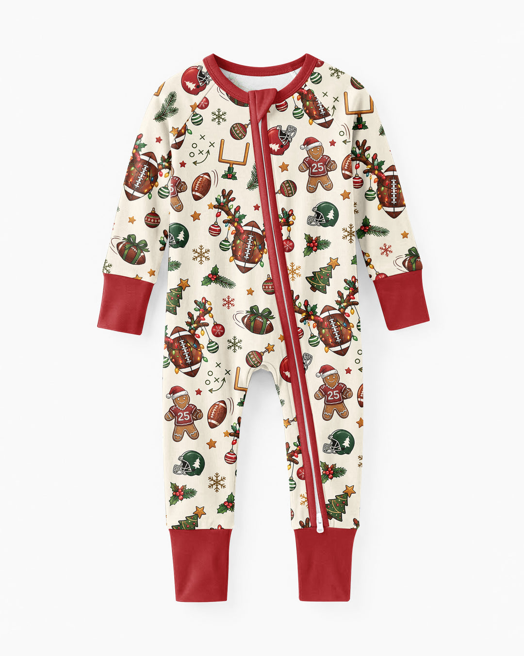 Football Christmas Merry Kickmas Bamboo Convertible Zippy