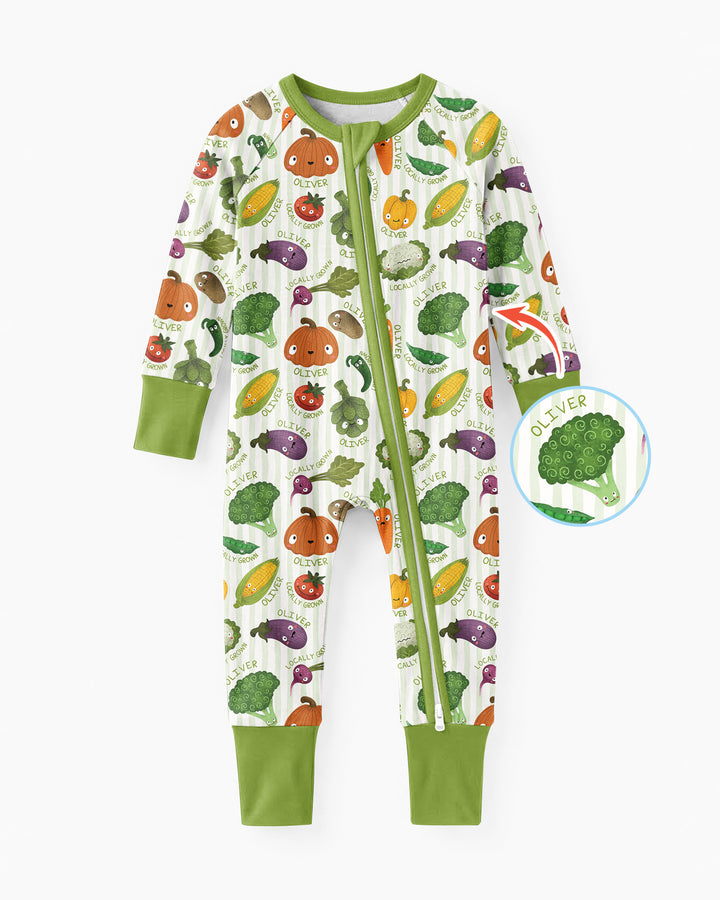 Locally Grown Baby Custom Name Bamboo Convertible Zippy