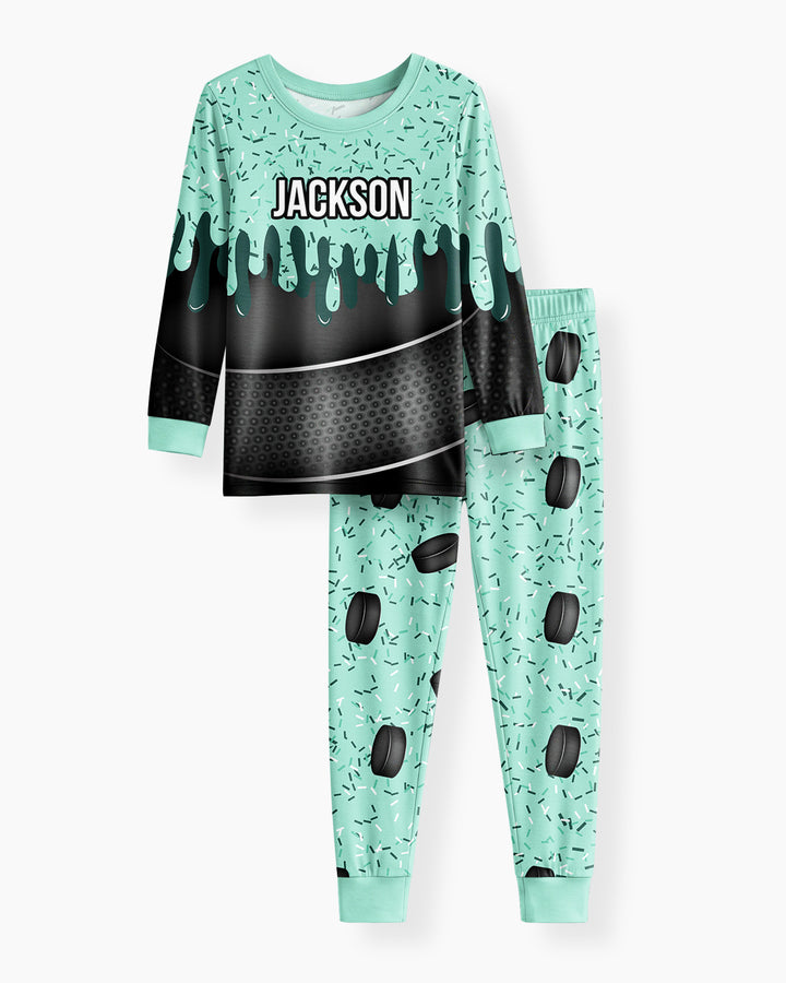 Icecream Drip  Bamboo Two Piece Long Sleeve Pajama Set