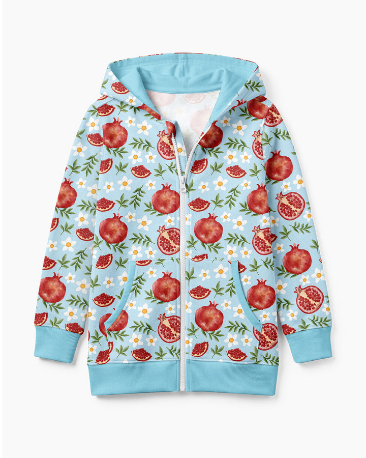 Pomegranate Garden Joy Family Matching Bamboo Zip Hoodie