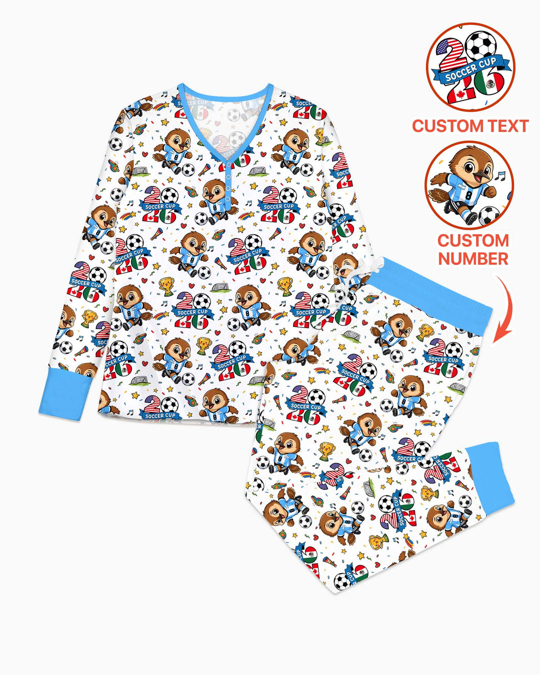 We Are The Champions Soccer Cup 2026 Bamboo Women Pajama Set