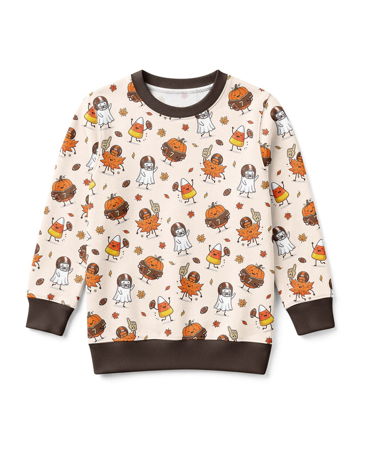 Fall Day Football Bamboo Crewneck Sweatshirt