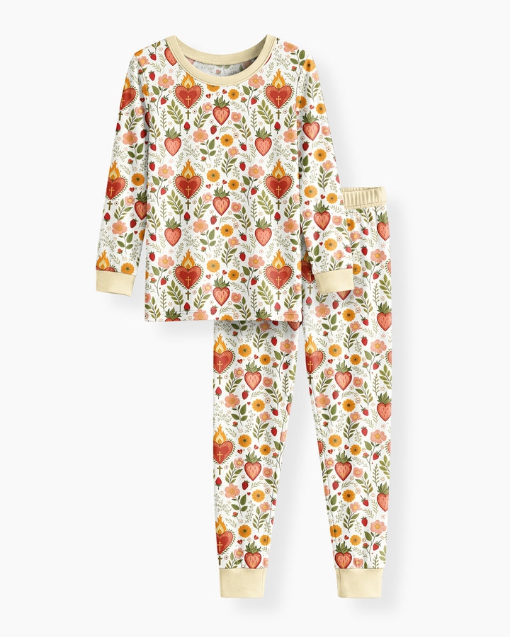 Sacred Blooms Bamboo Two Piece Long Sleeve Pajama Set