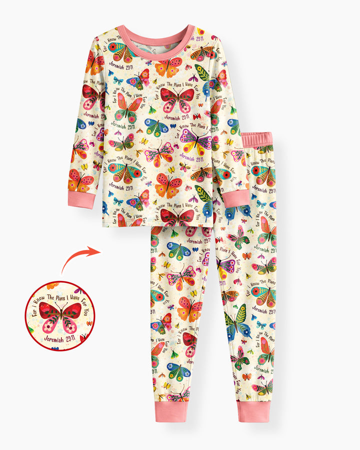 For I Know The Plans I Have For You Bamboo Two Piece Long Sleeve Pajama Set