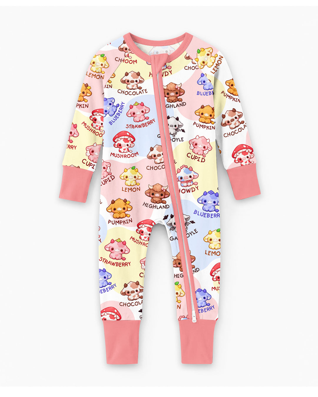 Kawaii Cow Bamboo Convertible Zippy
