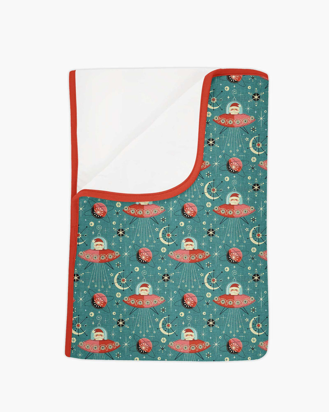 Atomic Santas in Space Bamboo Blanket