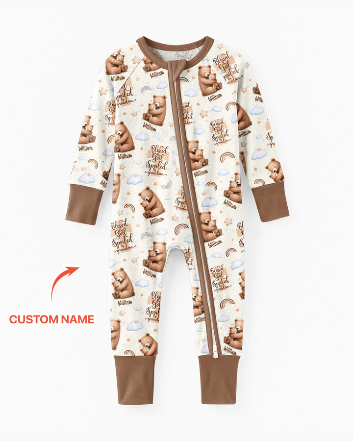 Custom Name Blessed By God Spoiled By Grandma Bamboo Convertible Zippy